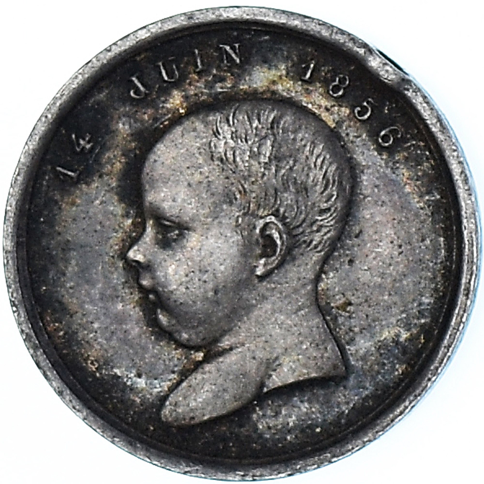 Frankreich, Medaille, Napoléon III, Naissance de Louis Napoléon, 1856, Caqué