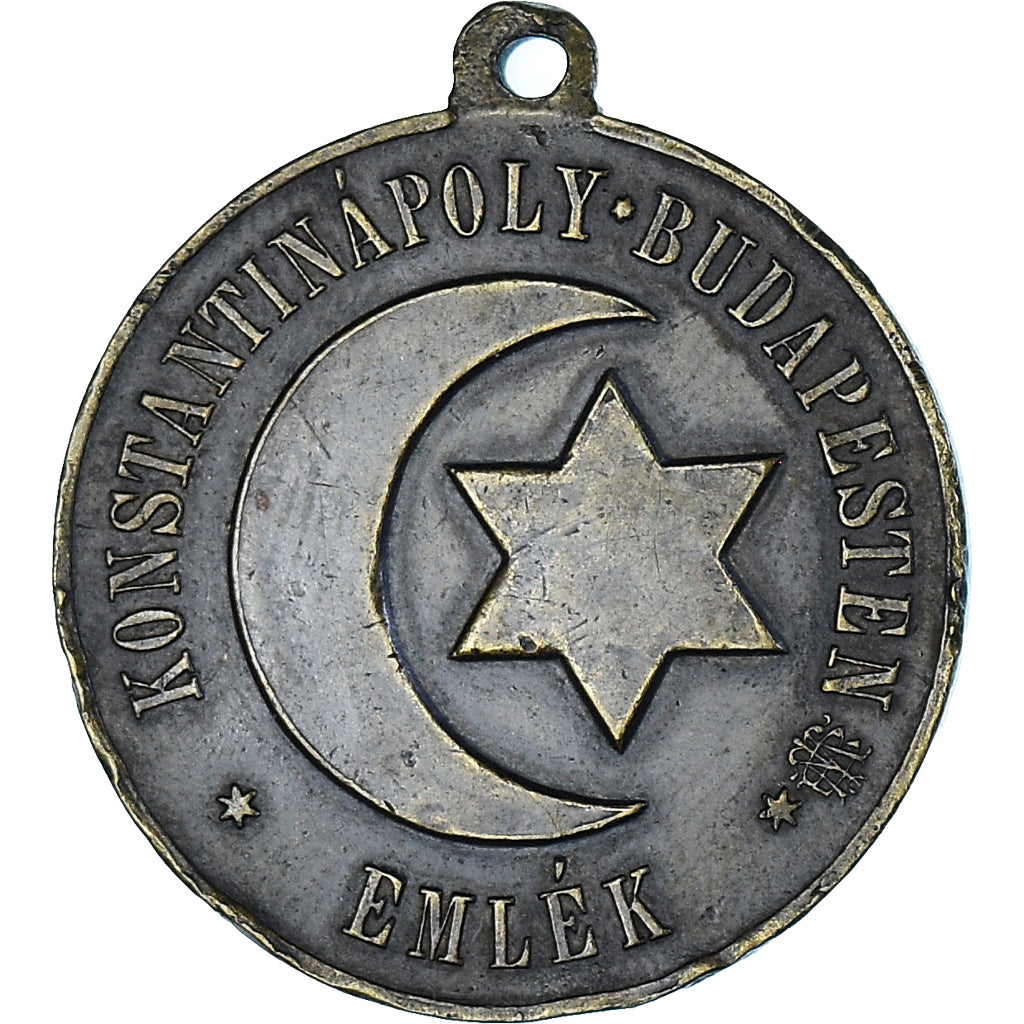 Turquía, medalla, Emlek, Konstantinapoly - Budapesten, Patrimoine, MBC+, Bronce