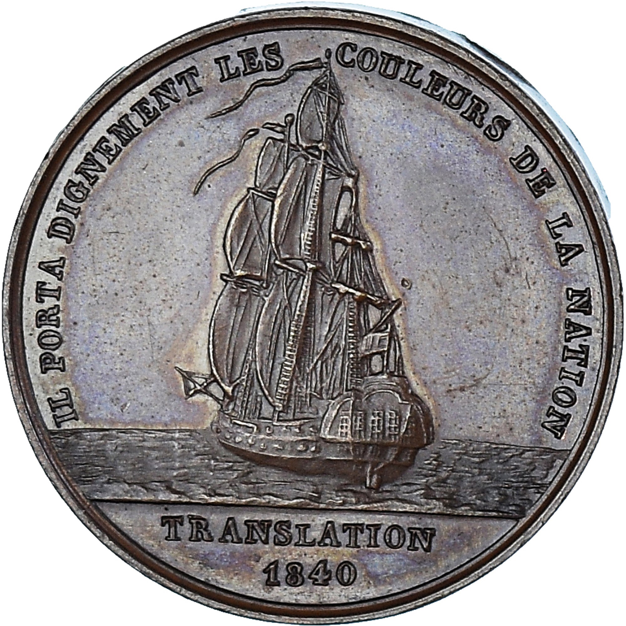 France, Medal, Rapatriement des cendres de Napoléon Ier, 1840, Rogat