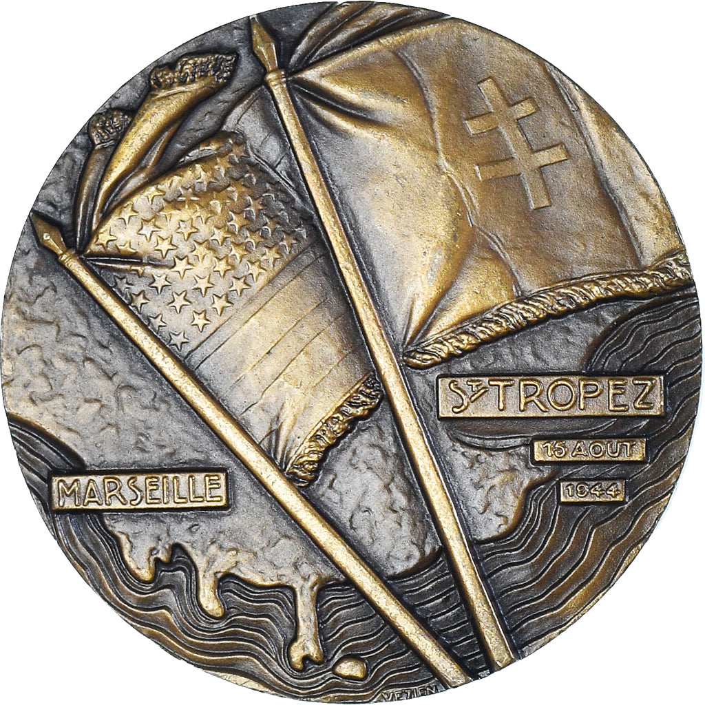 Francja, medal, Les alliés débarquent dans le midi de la France, WAR, MS(64)