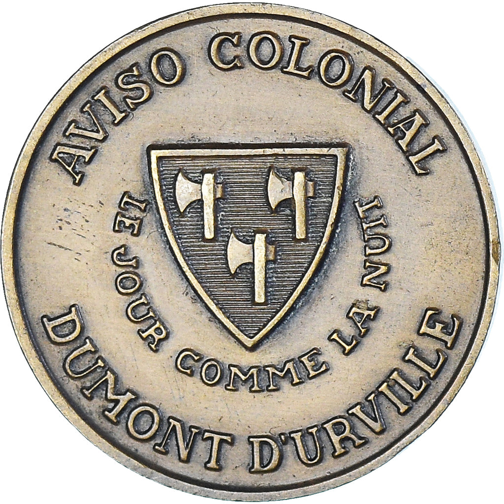 Médaille, Jules Dumont d'Urville - Aviso Colonial, History, 1844, TTB+, Bronze