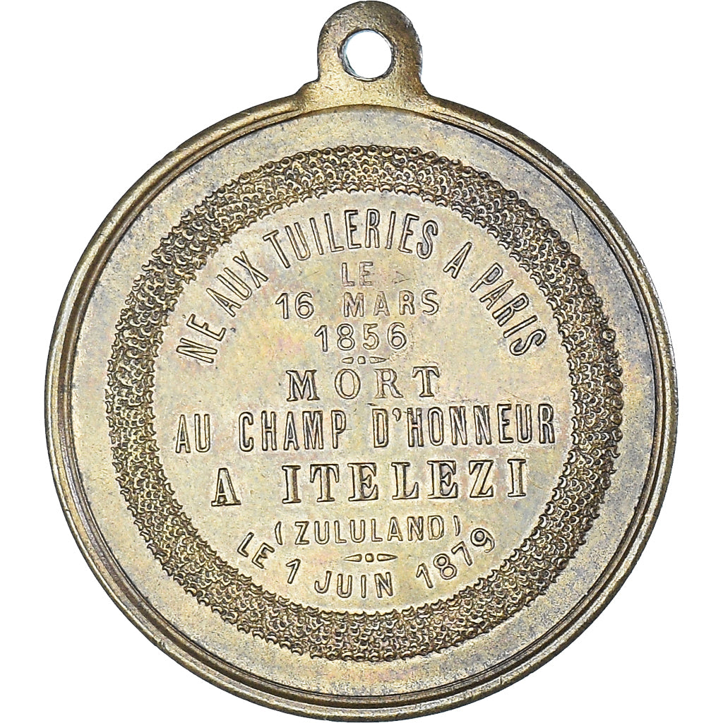 França, medalha, Mort du Prince Impérial Napoléon, História, 1879