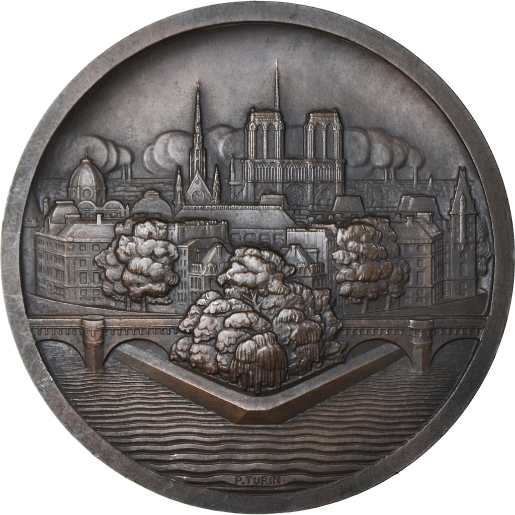 Francja, medal, Paris - Ile de la cité, Patrimoine, 1937, Turin, MS(63)