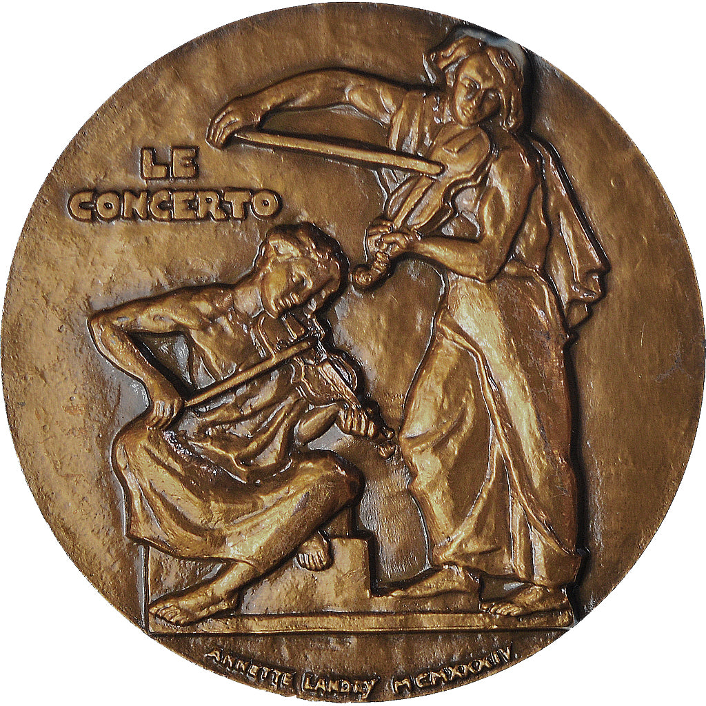 France, Médaille, Musique, Jean Sébastien Bach, Le Concerto, 1981, Annette