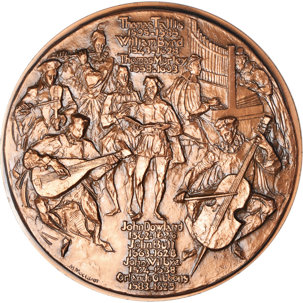 France, Médaille, Musique Elizabethaine, History, 1977, SPL, Cuivre