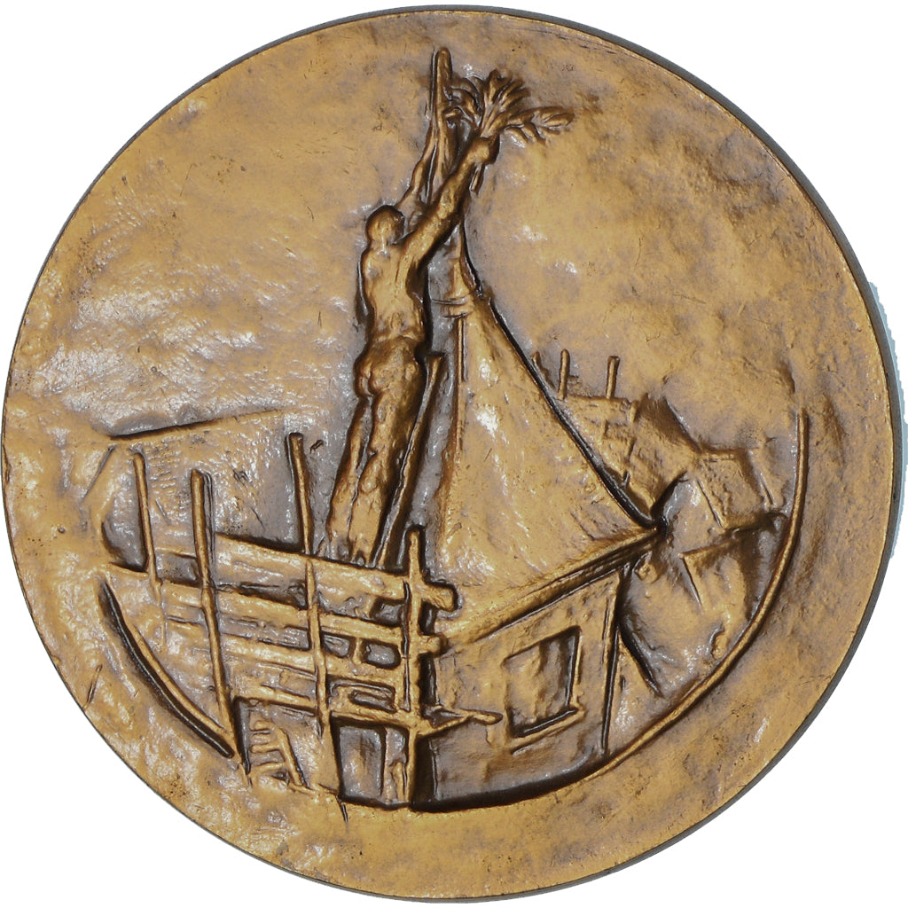 Frankrijk, Medaille, La Fin de Chantier, Business & industry, 1979, Corbin, UNC