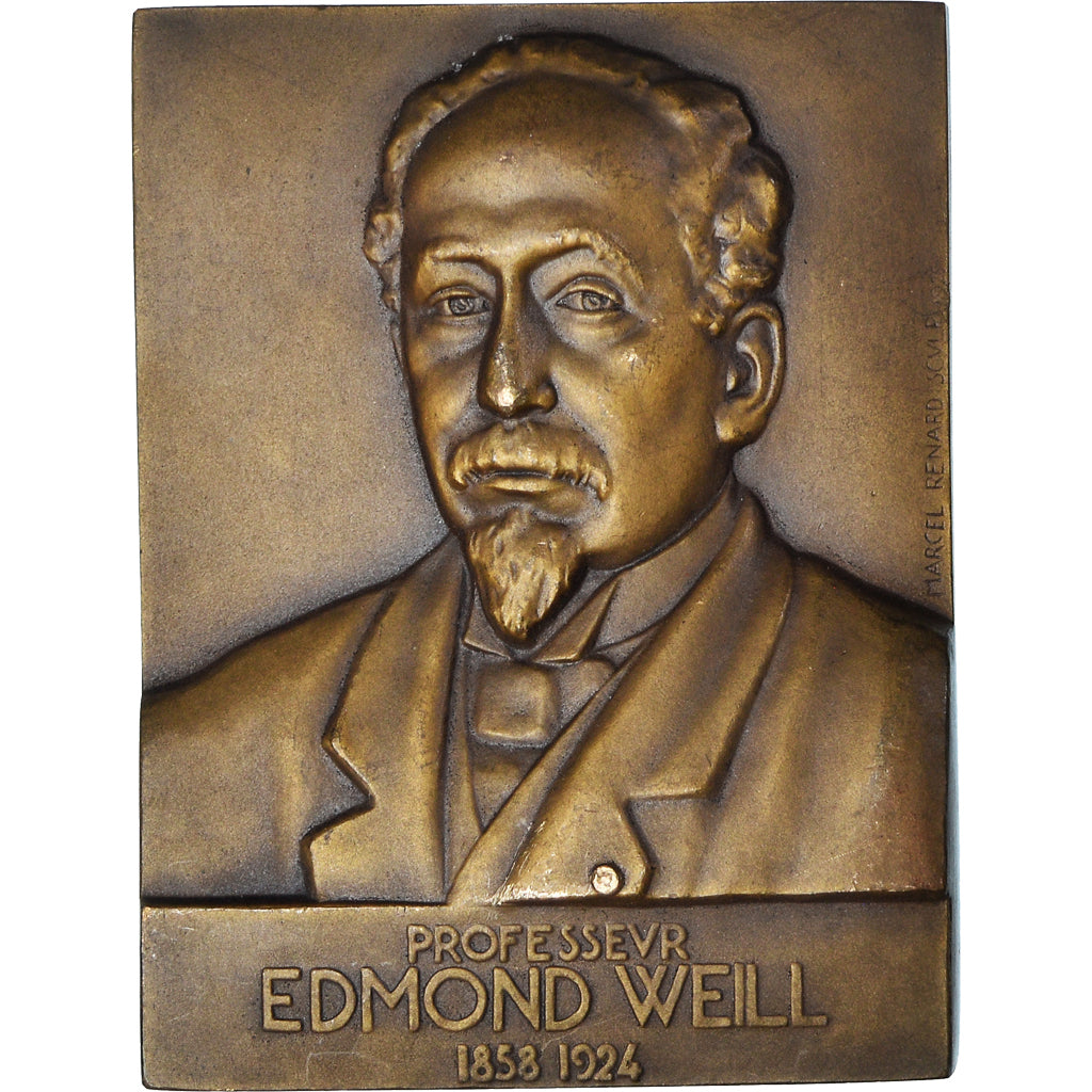 France, Medal, Médecine, Professeur Edmund Weill, 1925, Renard, AU(55-58)