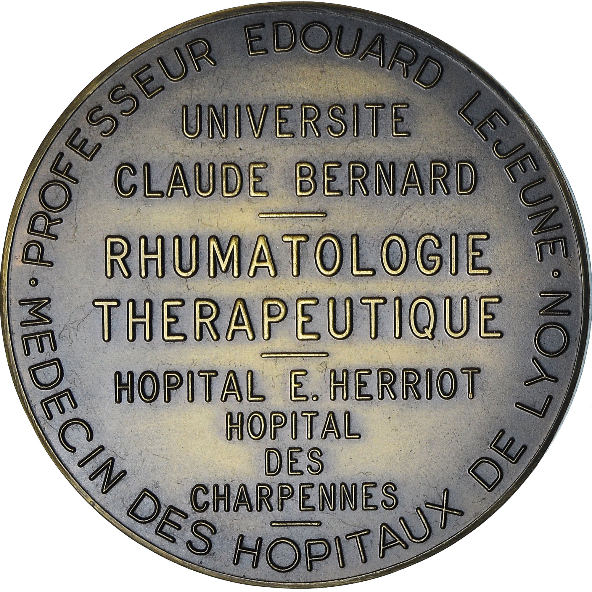 France, Medal, Edouard Lejeune - Medecin des Hopitaux de Lyon, 1989, Penin