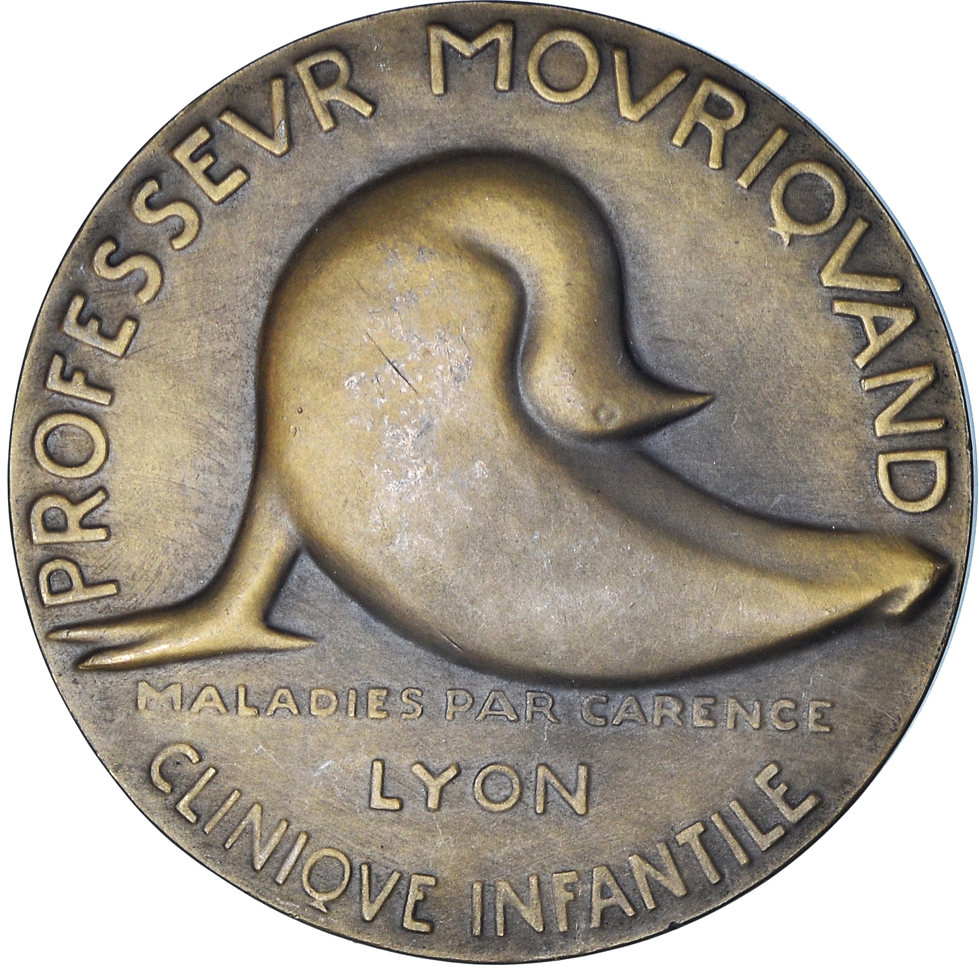 France, Médaille, Médecine, Professeur Mouriquand, Lyon, 1950, Linossier
