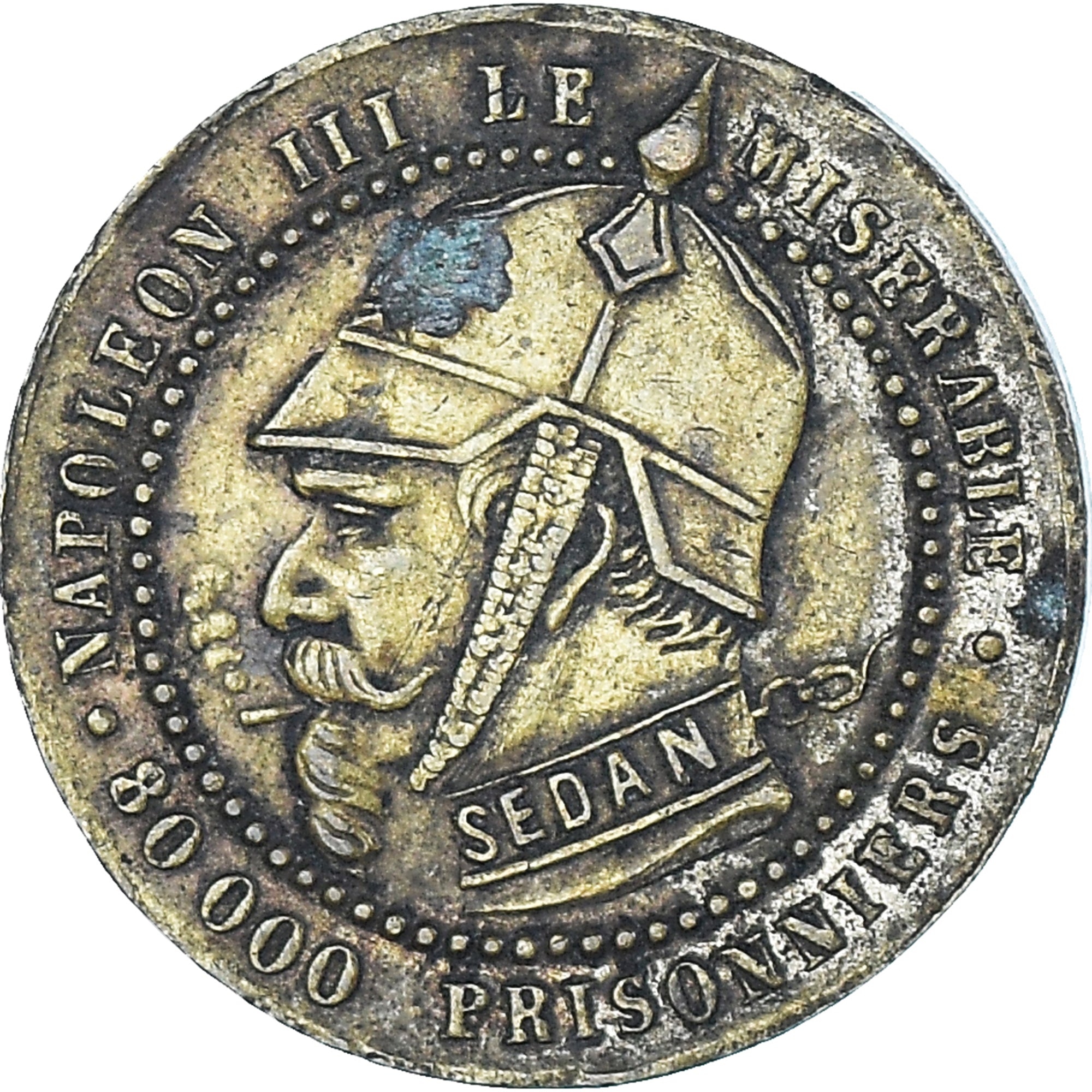 France, Token, Napoléon III, Satirique, Bataille de Sedan, Undated (1870)