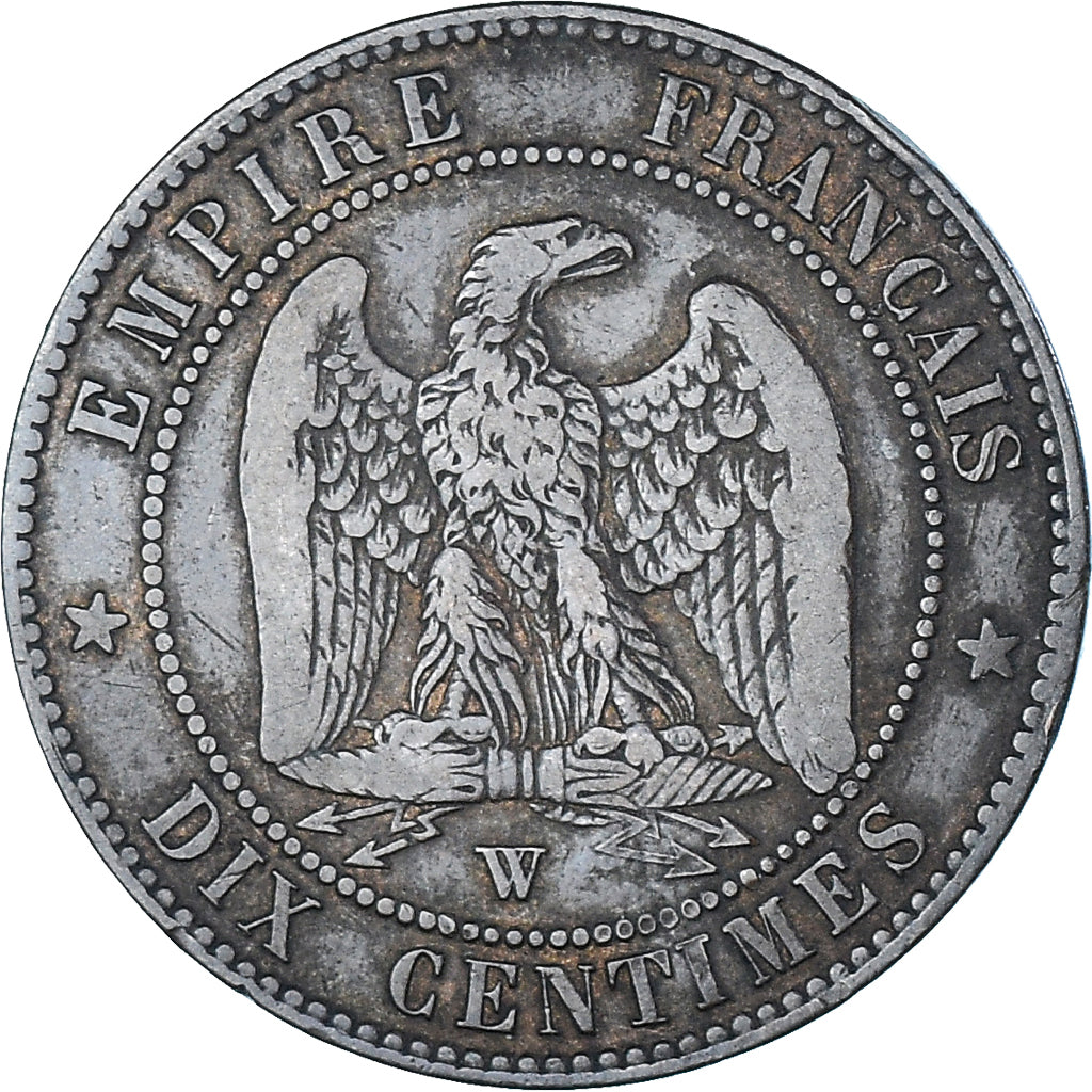 jeton, France, Napoleon III, Satirical, 10 Centimes, 1855, Lille, TTB, Bronze