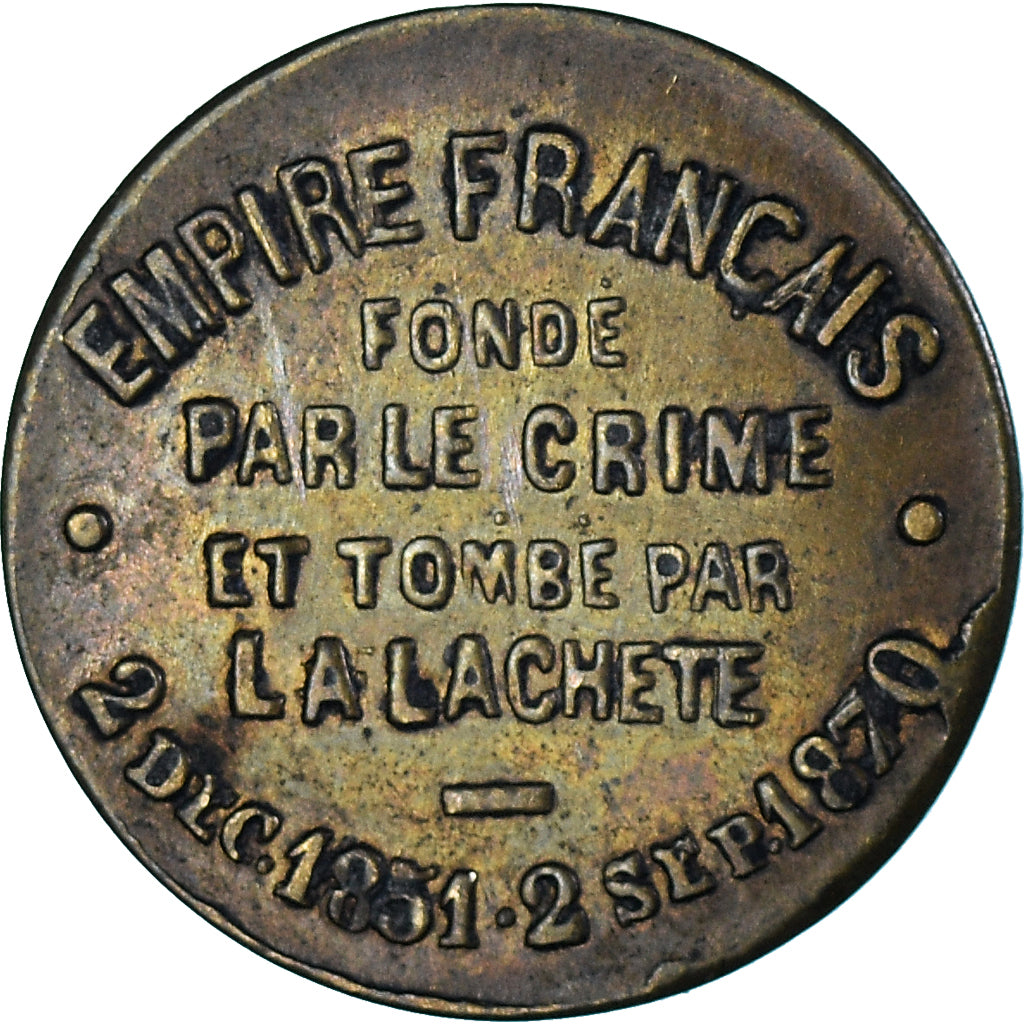 Moneda, Francia, 2 Centimes, 1870, EBC, Bronce