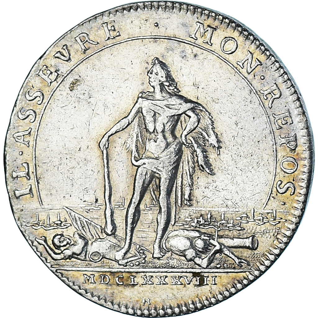 France, Token, Royal, Etats de Bourgogne, 1688, EF(40-45), Silver