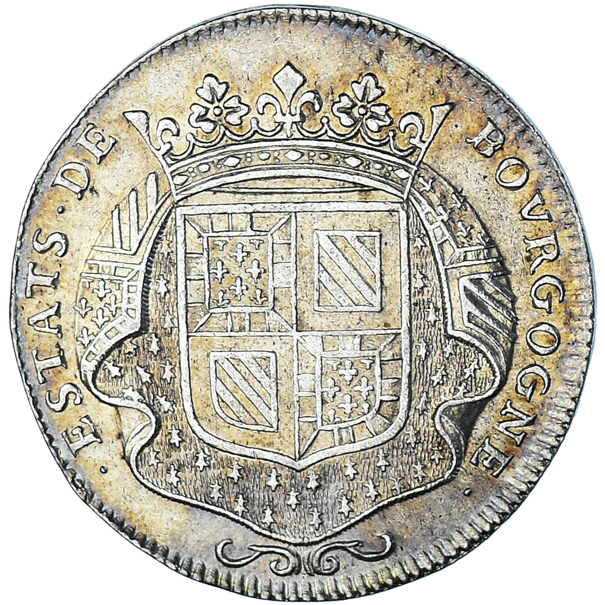 France, Token, Royal, Etats de Bourgogne, 1688, EF(40-45), Silver