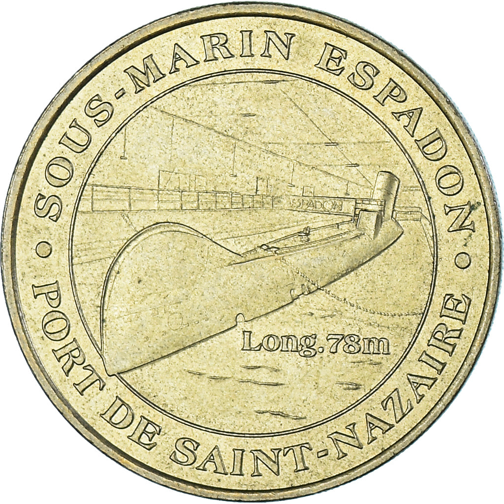France, Token, Touristic token, Saint-Nazaire - Sous-marin Espadon n°1, Arts &