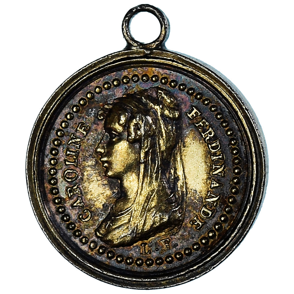 Frankreich, Medaille, Caroline Ferdinand - Duc de Bordeaux, 1820, SS+, Bronze