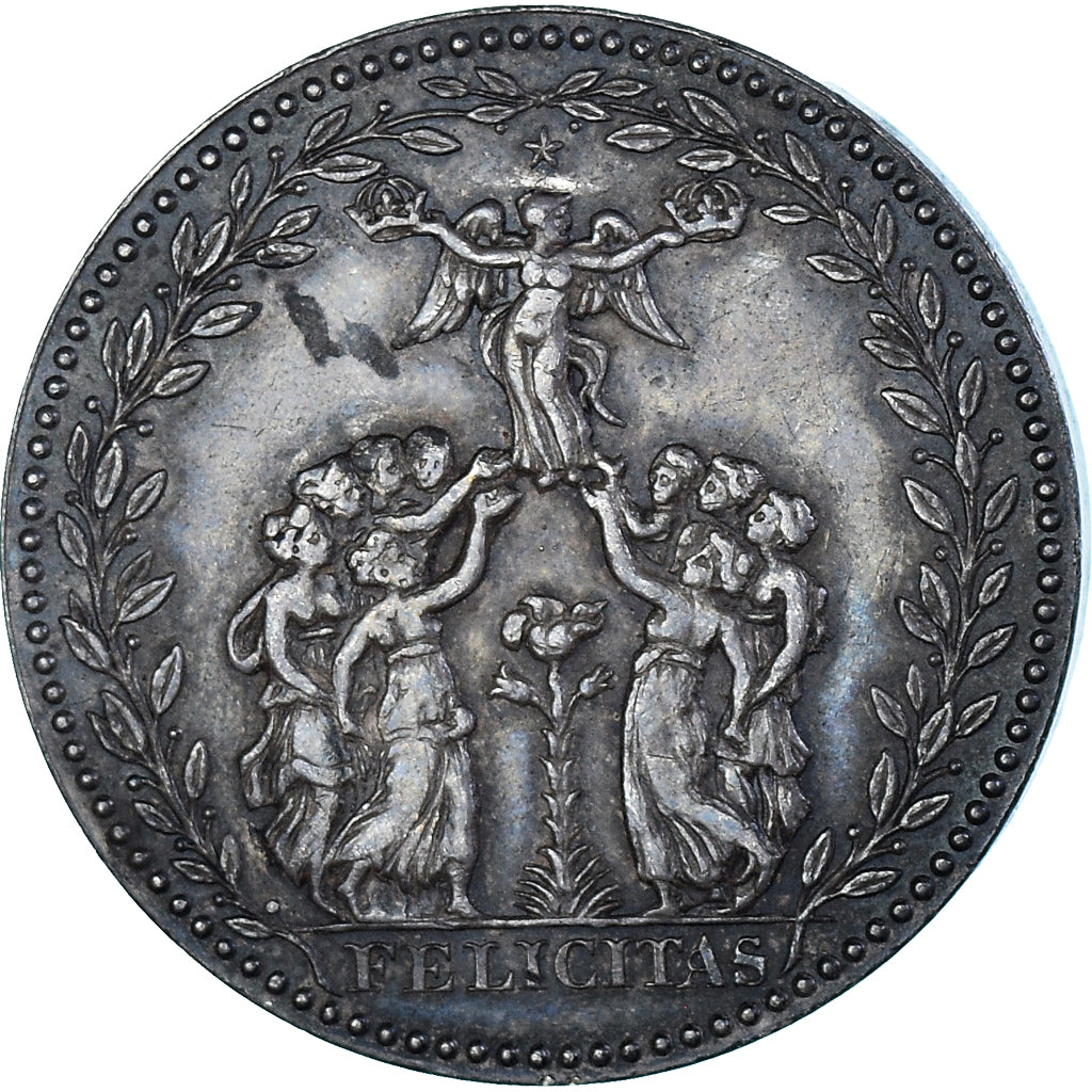 France, Medal, Baron Desnoyers - Felicitas - Ars Ivs Gvbernat, AU(50-53), Silver