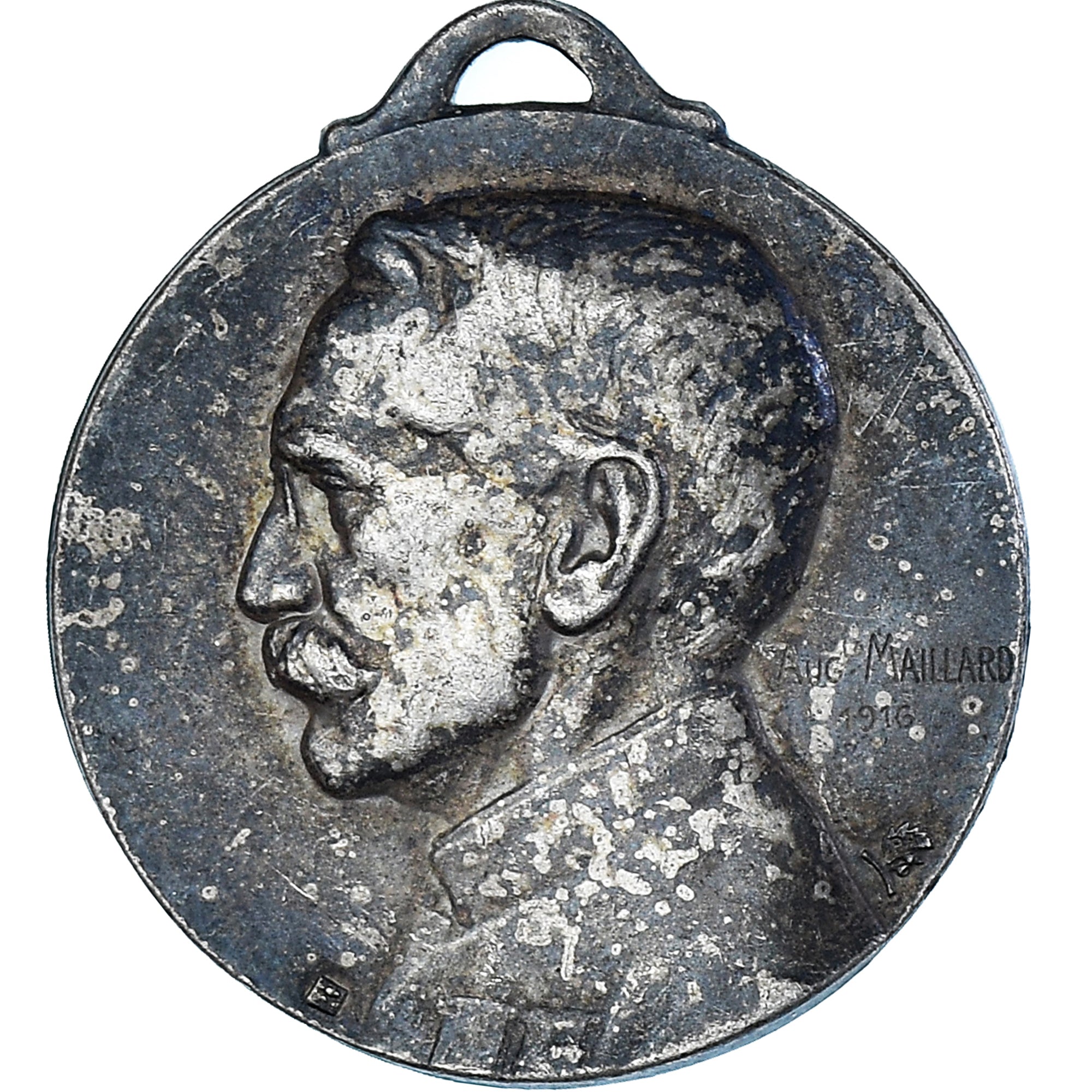 Francia, medaglia, Gallieni, WAR, 1916, Maillart, MB+, Bronzo argentato
