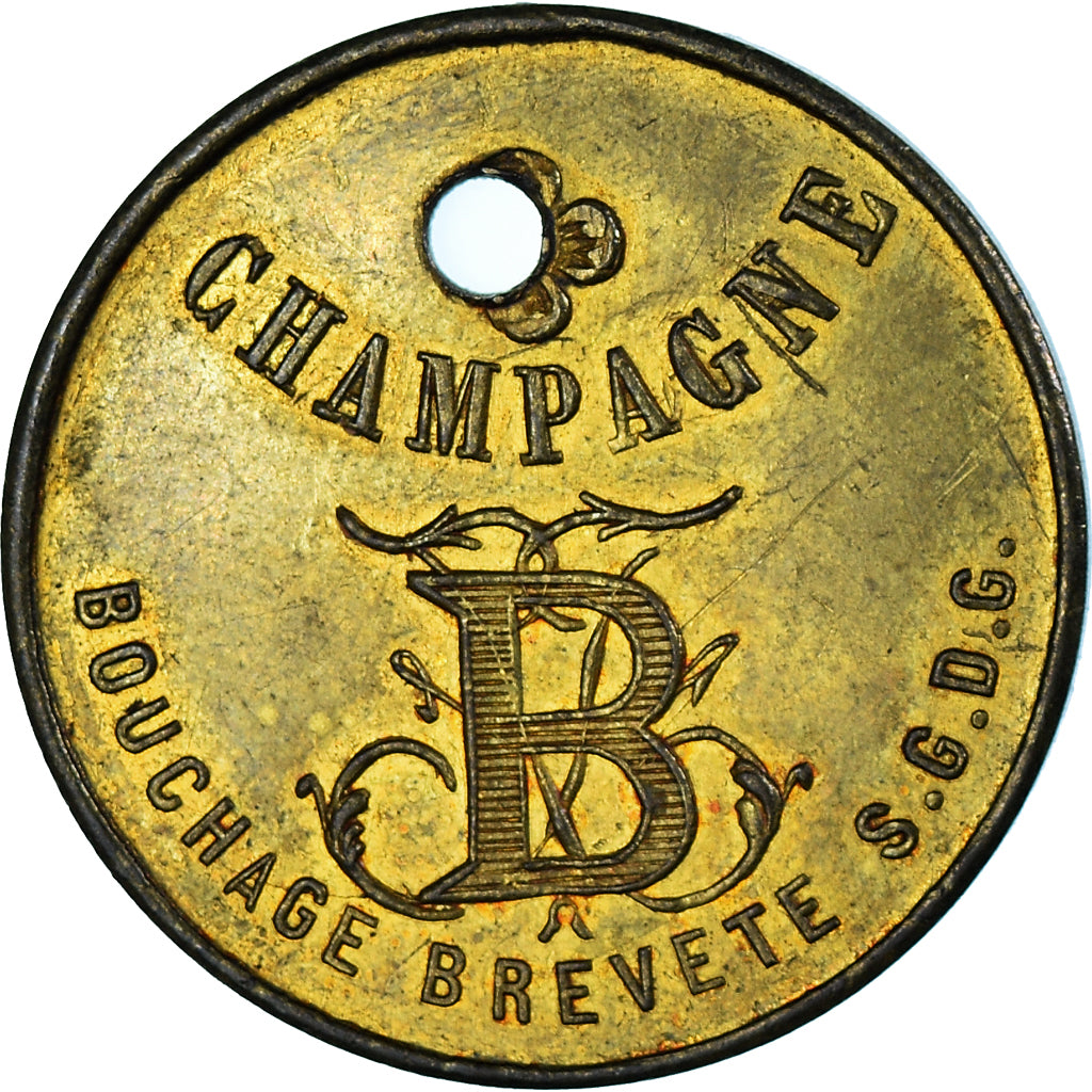 France, Medal, Champagne - Bley Frères Reims, AU(50-53), Lead