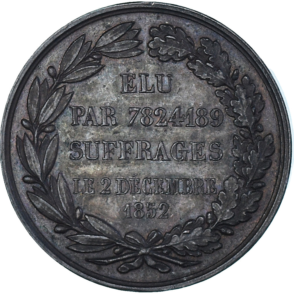 Francja, medal, Napoléon III, Election et proclamation de l'Empire, 1852