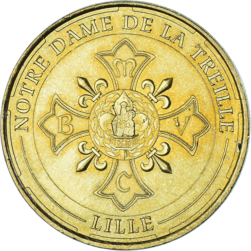 Francja, Token, Żeton turystyczny, Notre-Dame de la Treille, Lille, 2014, MDP