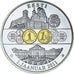 Estónia, medalha, Adoption de l'Euro, Politics, 2002, MS(65-70), Cobre
