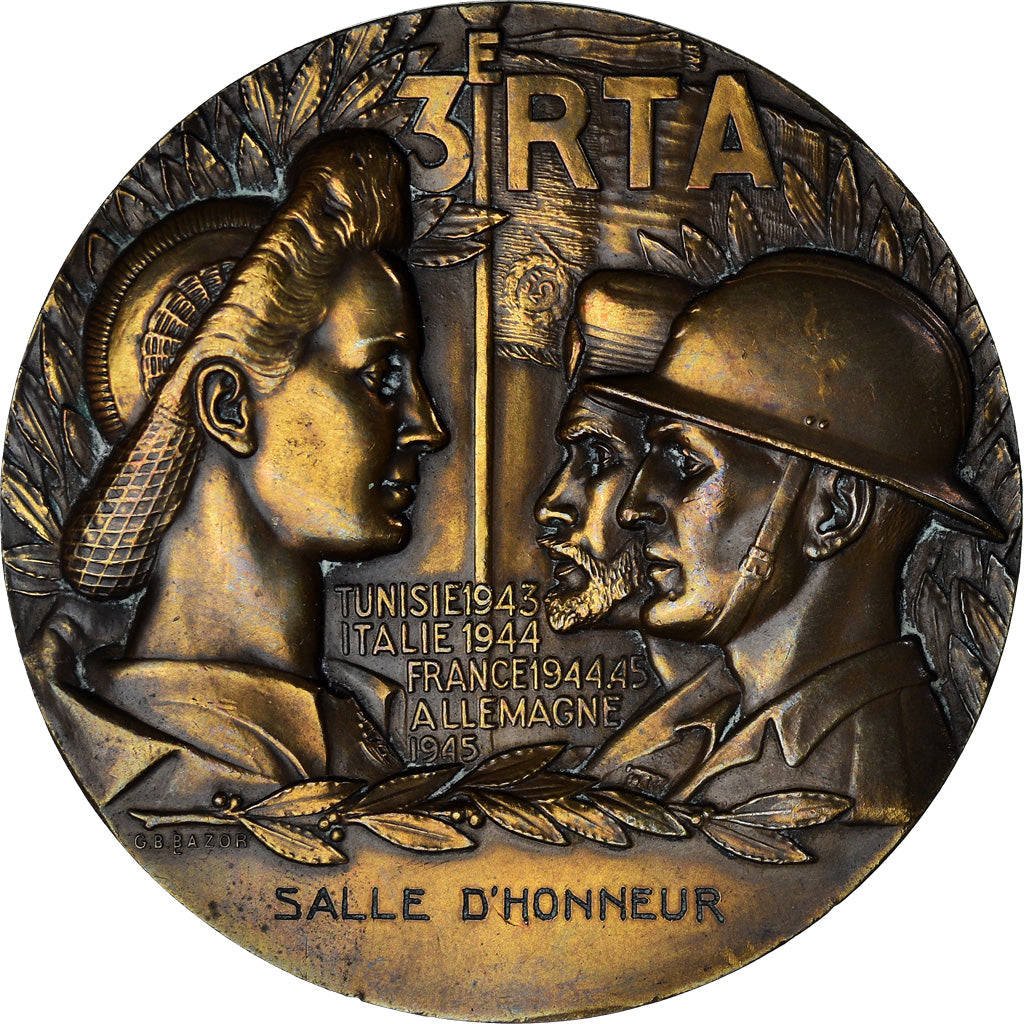 Francia, medalla, 3e régiment tirailleurs algériens RTA Tunisie Algérie