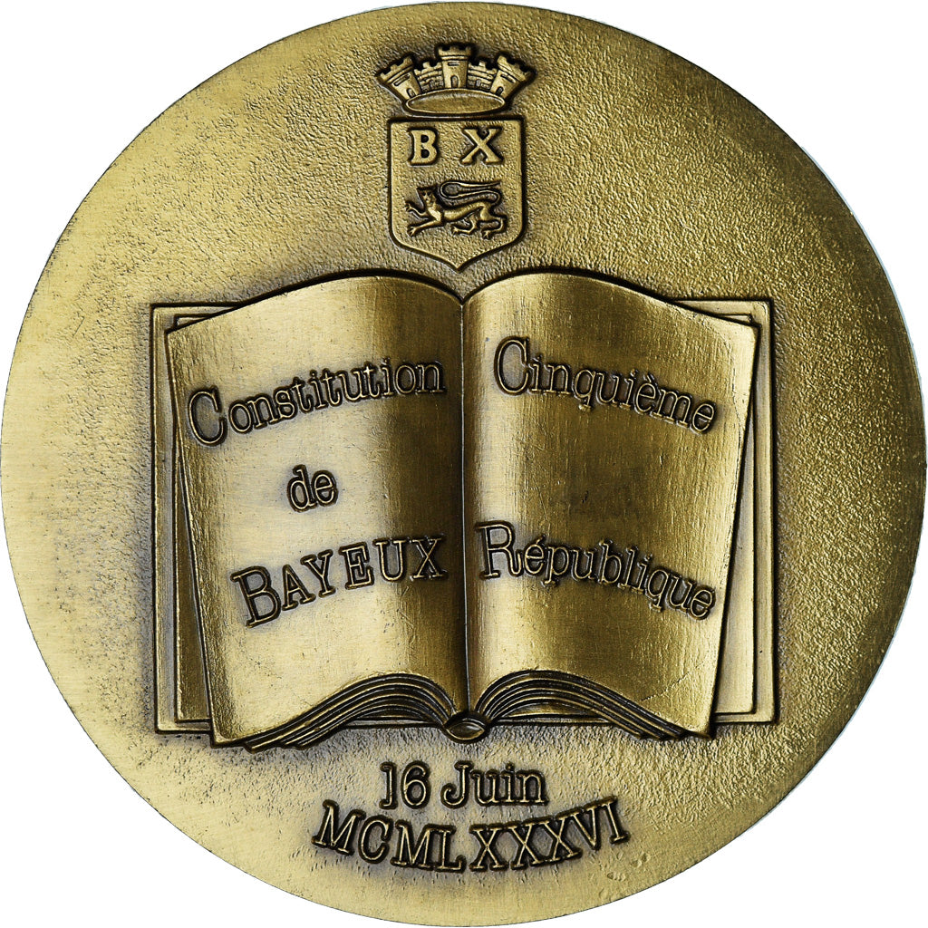 Francia, medalla, Constitution de Bayeux Cinquième République - 16 Juin