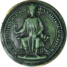 France, Médaille, Sceau Royal restrike - Capétiens, TTB+, Gilt Bronze