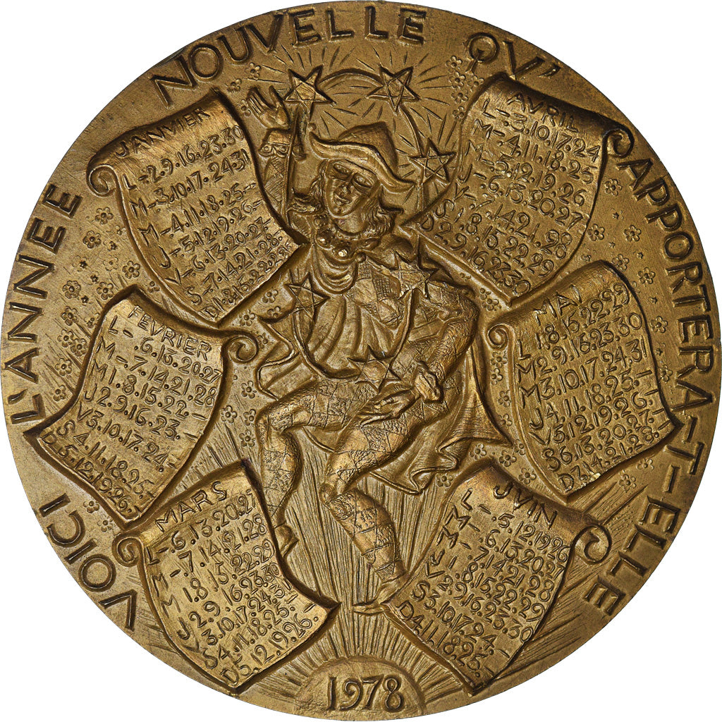 France, Medal, Voici l'année nouvelle qu'apportera t'elle, 1978, AU(55-58)