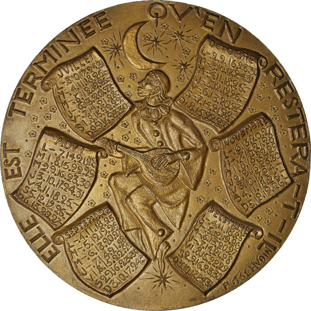 France, Medal, Voici l'année nouvelle qu'apportera t'elle, 1978, AU(55-58)