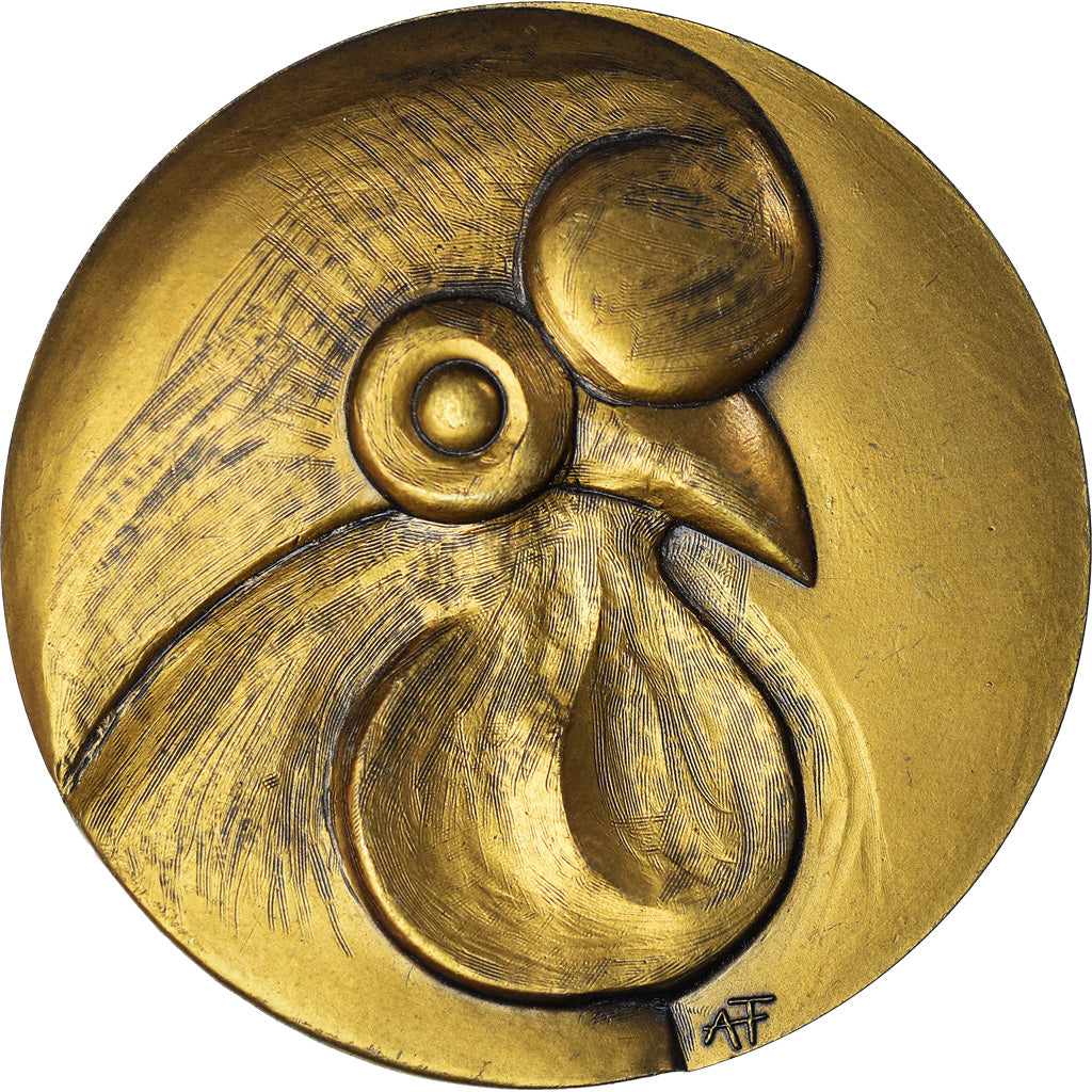 Francia, medalla, Bicentenaire de la Révolution Française, Coq, History, 1992