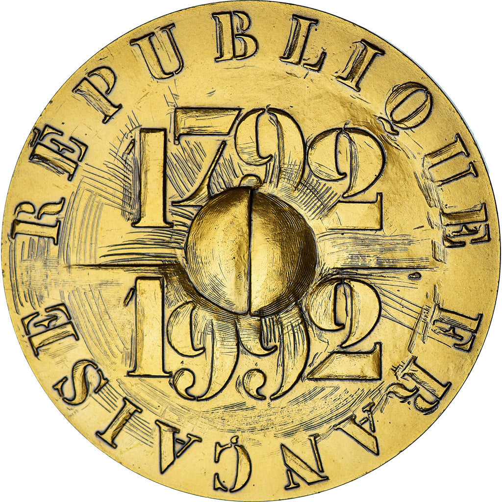 Francia, medalla, Bicentenaire de la Révolution Française, Coq, History, 1992