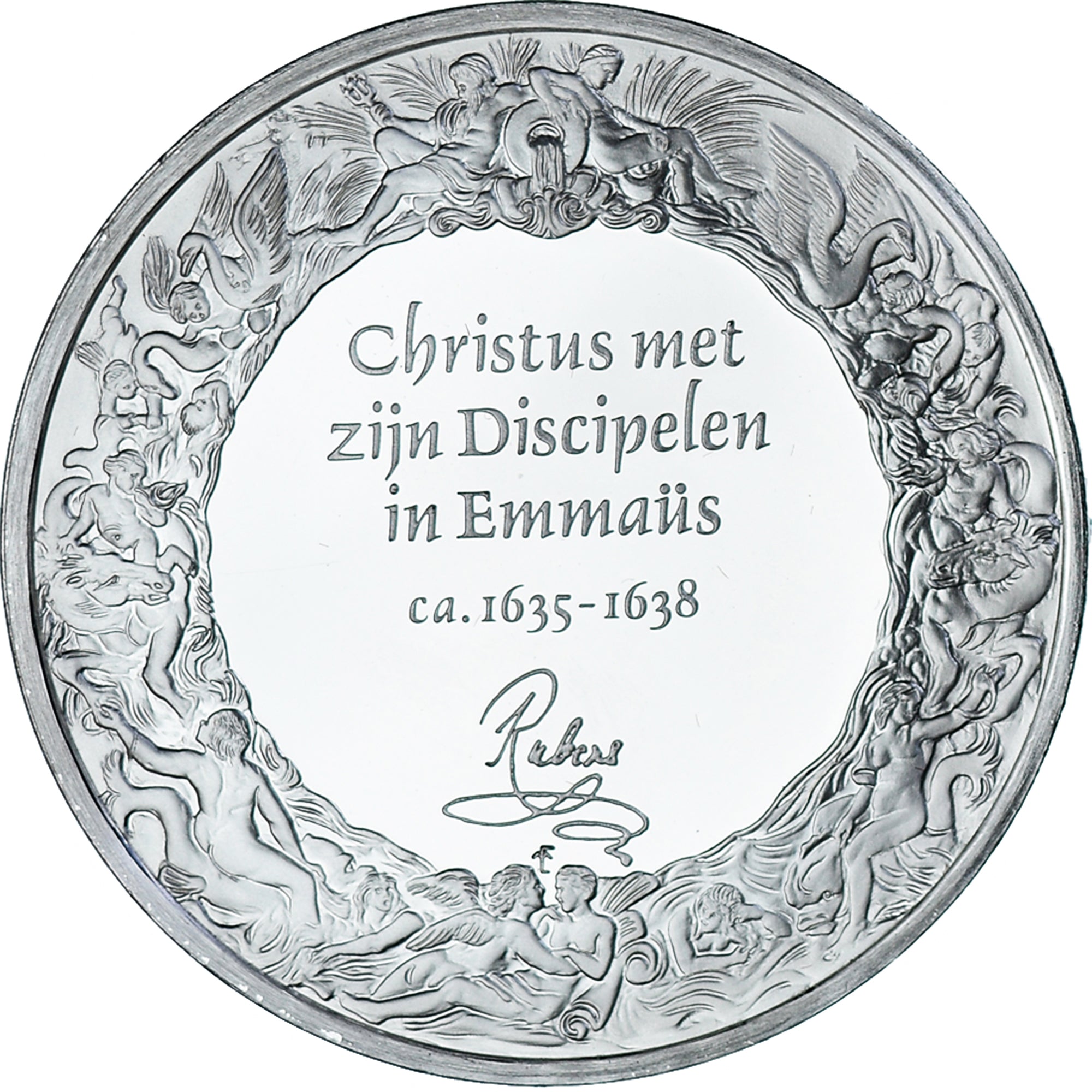 França, medalha, Peinture, Rubens - Christus met zijn discipelen in Emmaus
