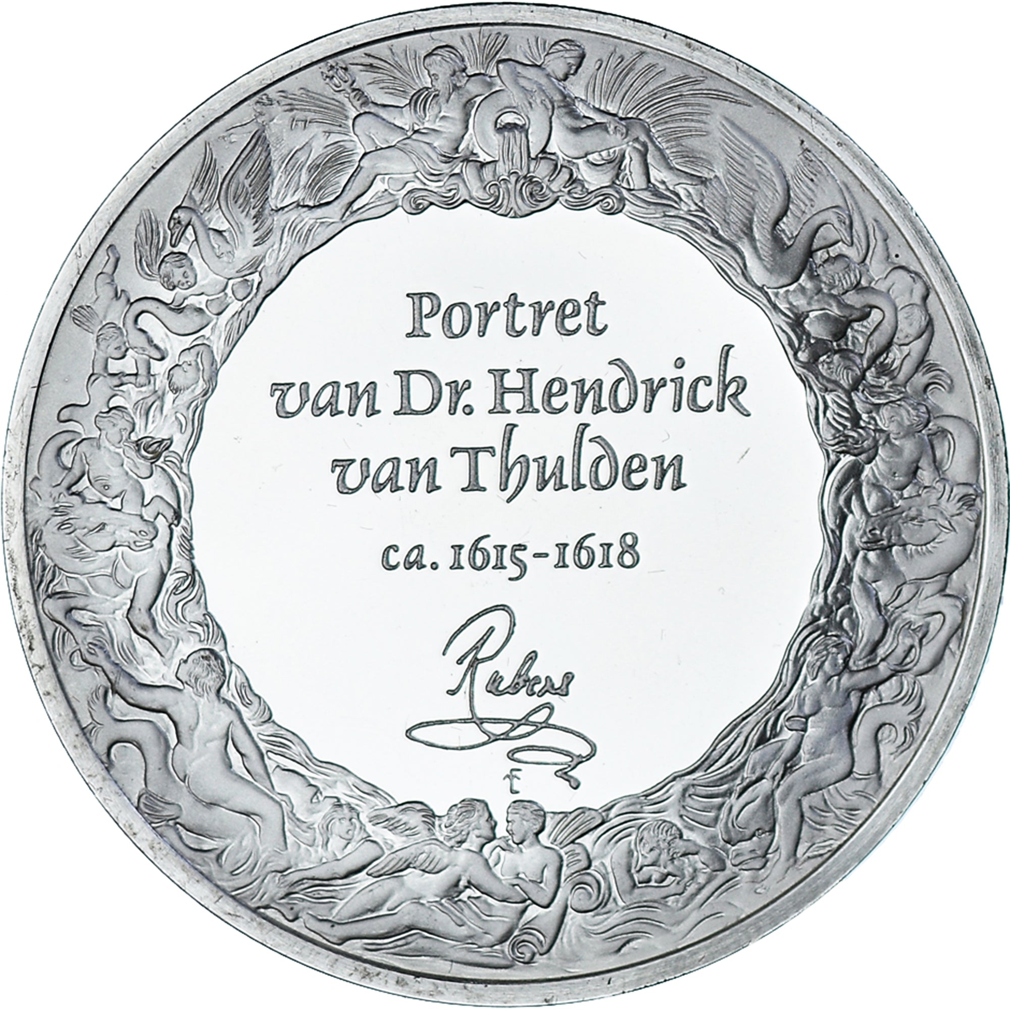 Frankreich, Medaille, Peinture, Rubens - Portret van Dr Hendrick van Thulden