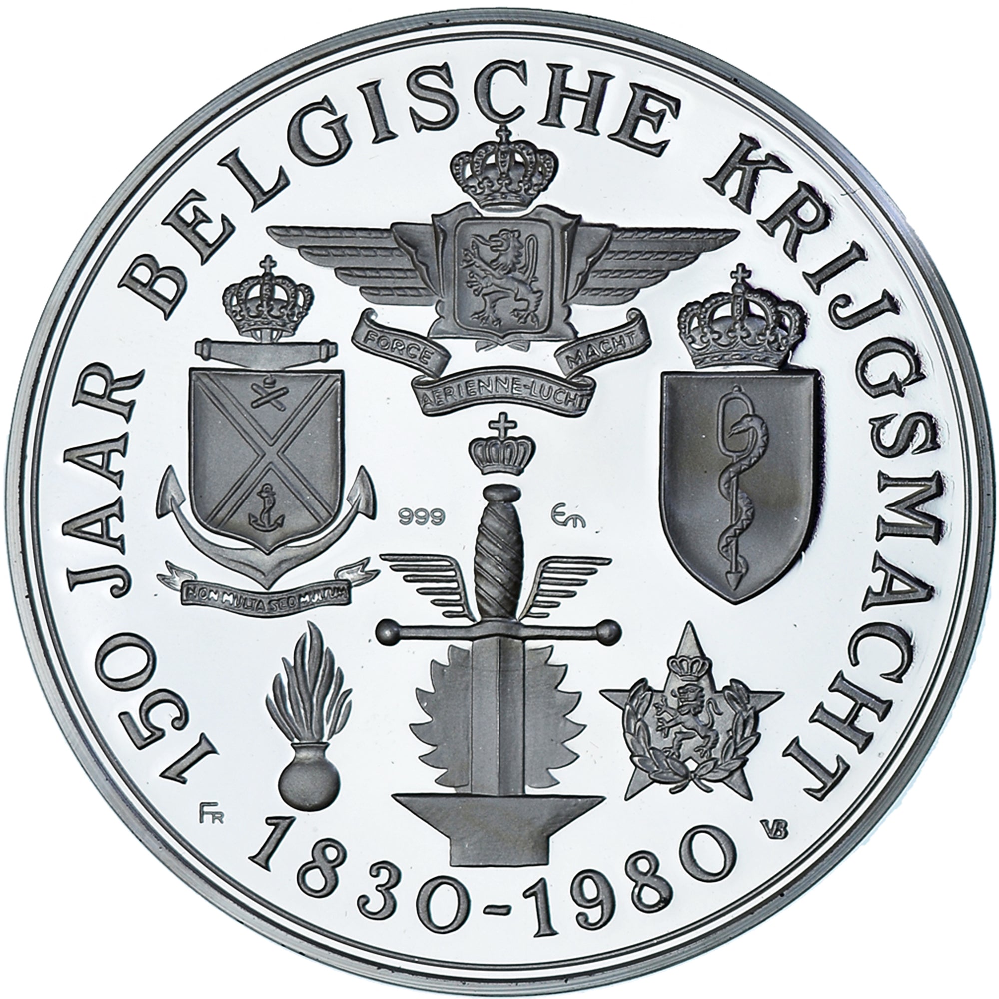 Belgia, medal, 150 jaar Belgische Krijgsmacht, WAR, 1980, Combats aériens