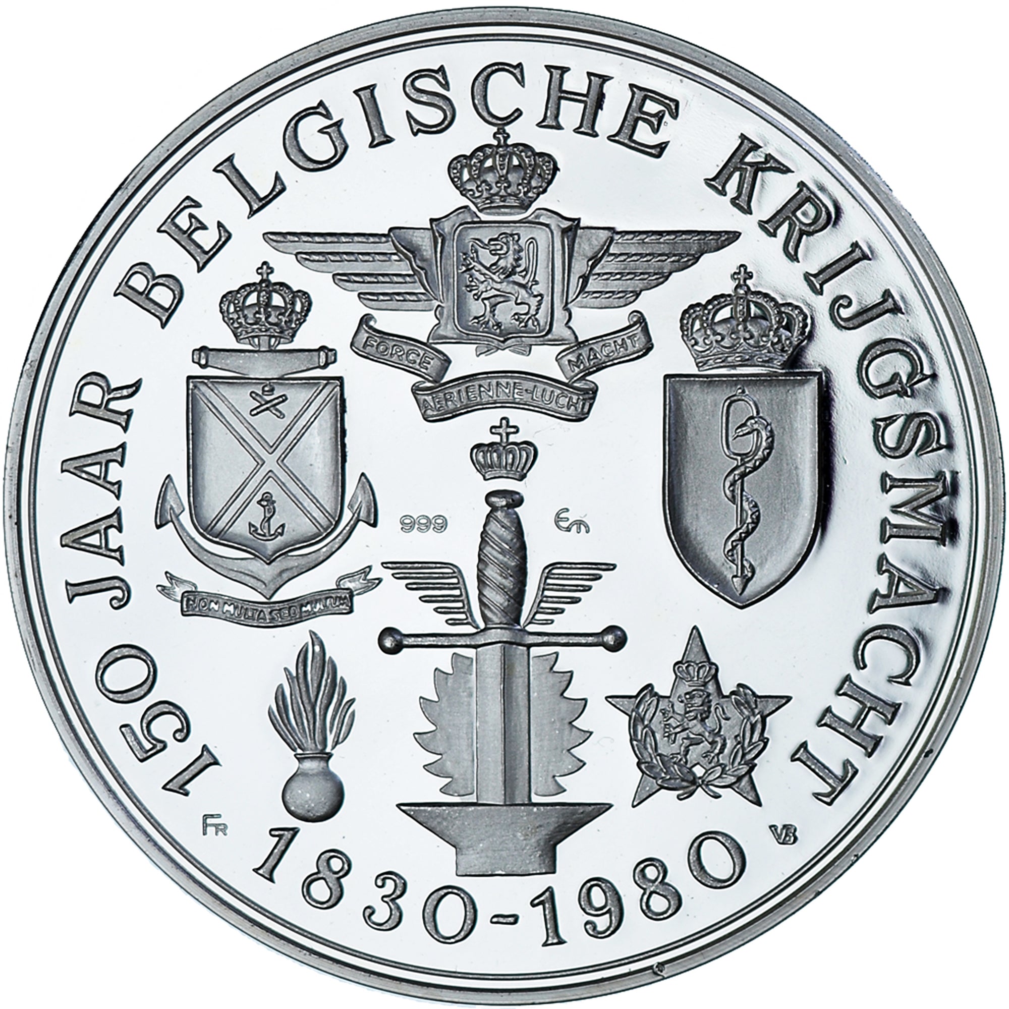 Belgium, Medal, 150 jaar Belgische Krijgsmacht, WAR, 1980, Arc de Triomphe