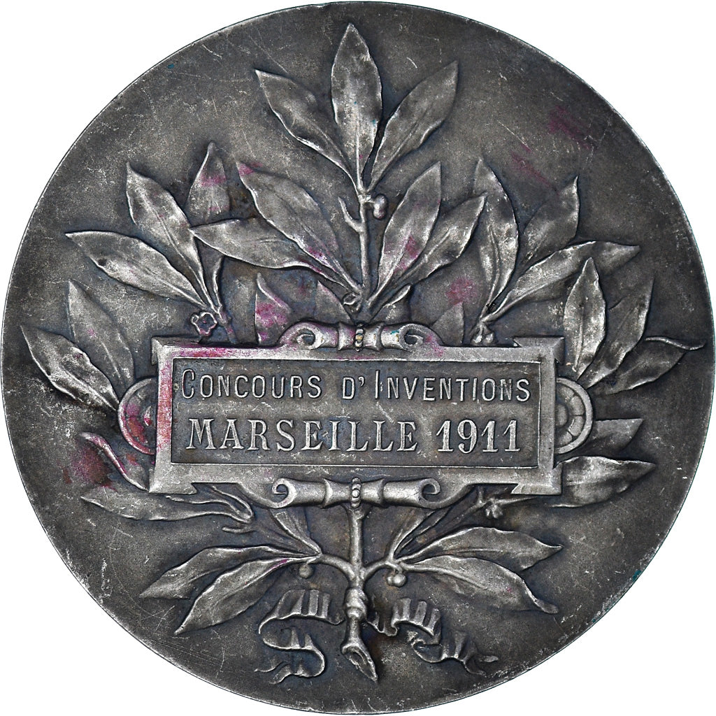 França, medalha, Concours d'Inventions, Marseille, Indústria e comércio