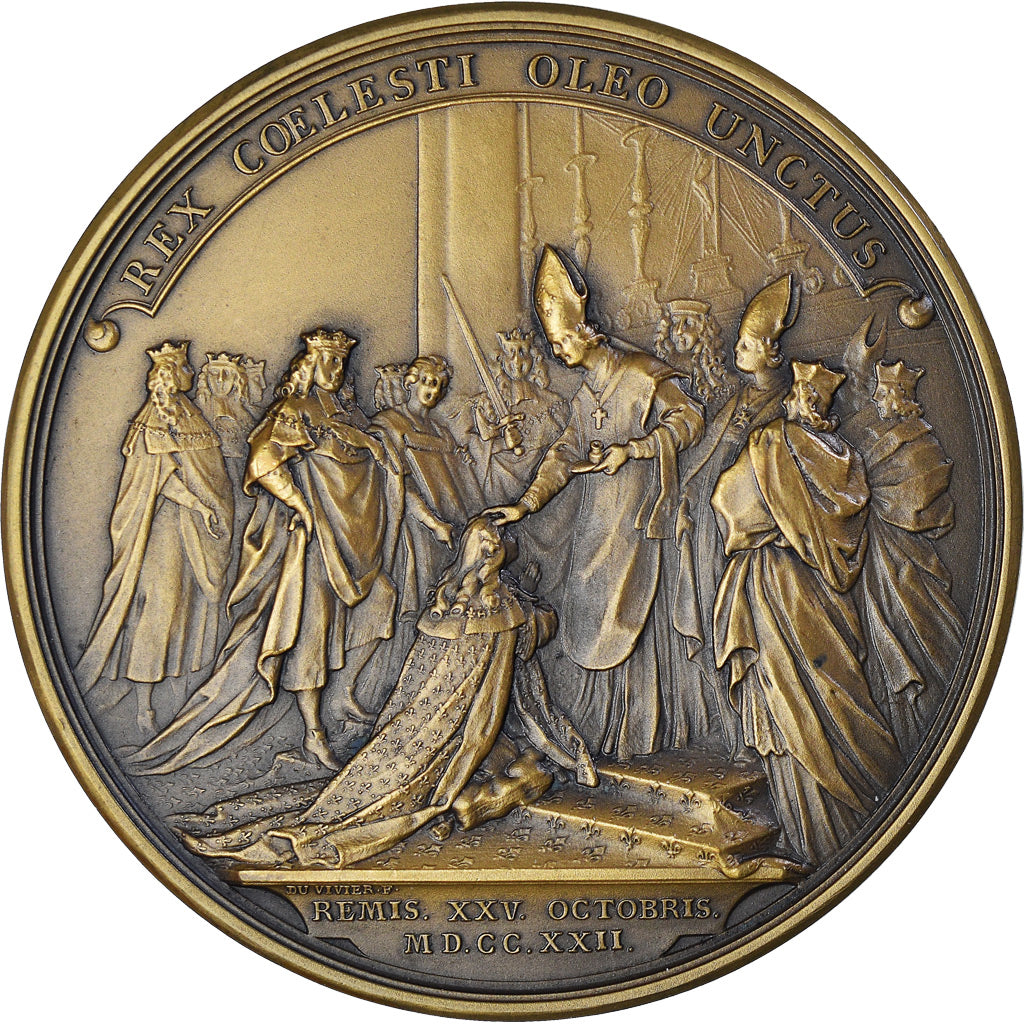 Francia, medaglia, Ludovicus XV Rex - Louis XV, History, Vivier, SPL-, Bronzo