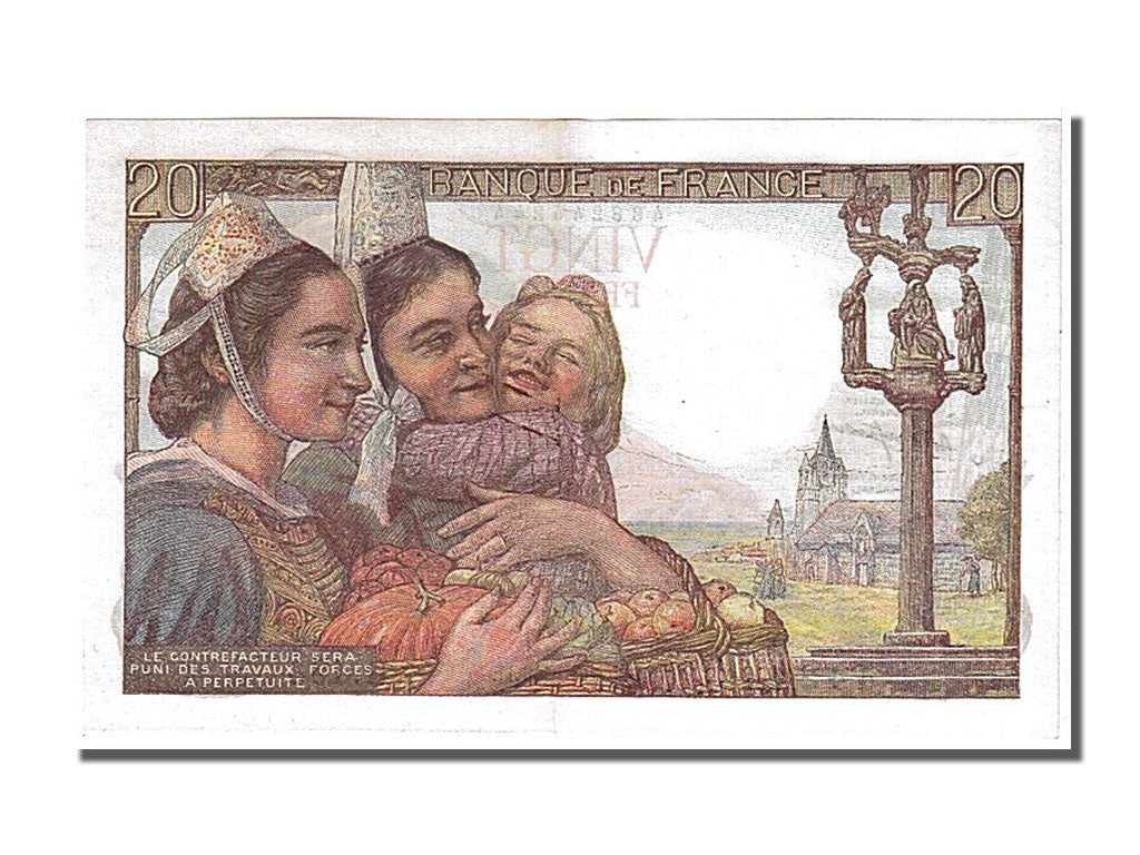 Banknote, France, 20 Francs, 20 F 1942-1950 ''Pêcheur'', 1949, 1949-03-10