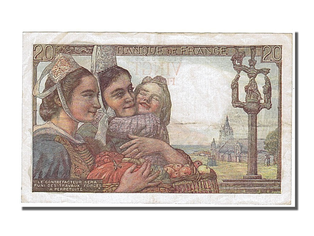 Banknote, France, 20 Francs, 20 F 1942-1950 ''Pêcheur'', 1949, 1949-03-10