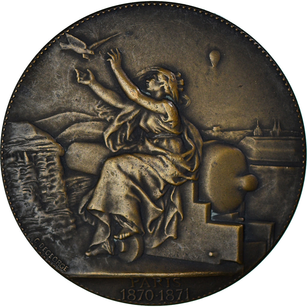 Francia, medalla, Government of National Defense, Sports & leisure, 1871, EBC+