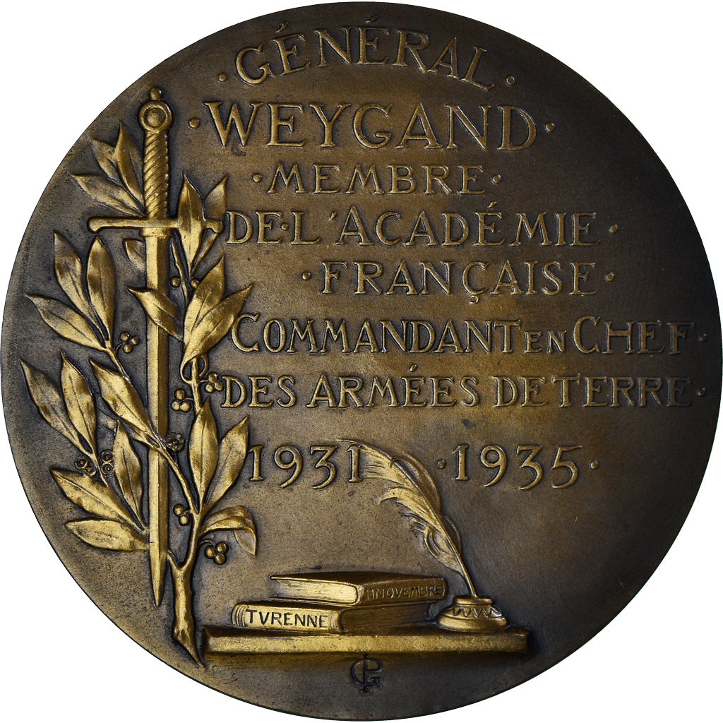 France, Medal, Général Weygand, Commandant des Armées, Politics, Society