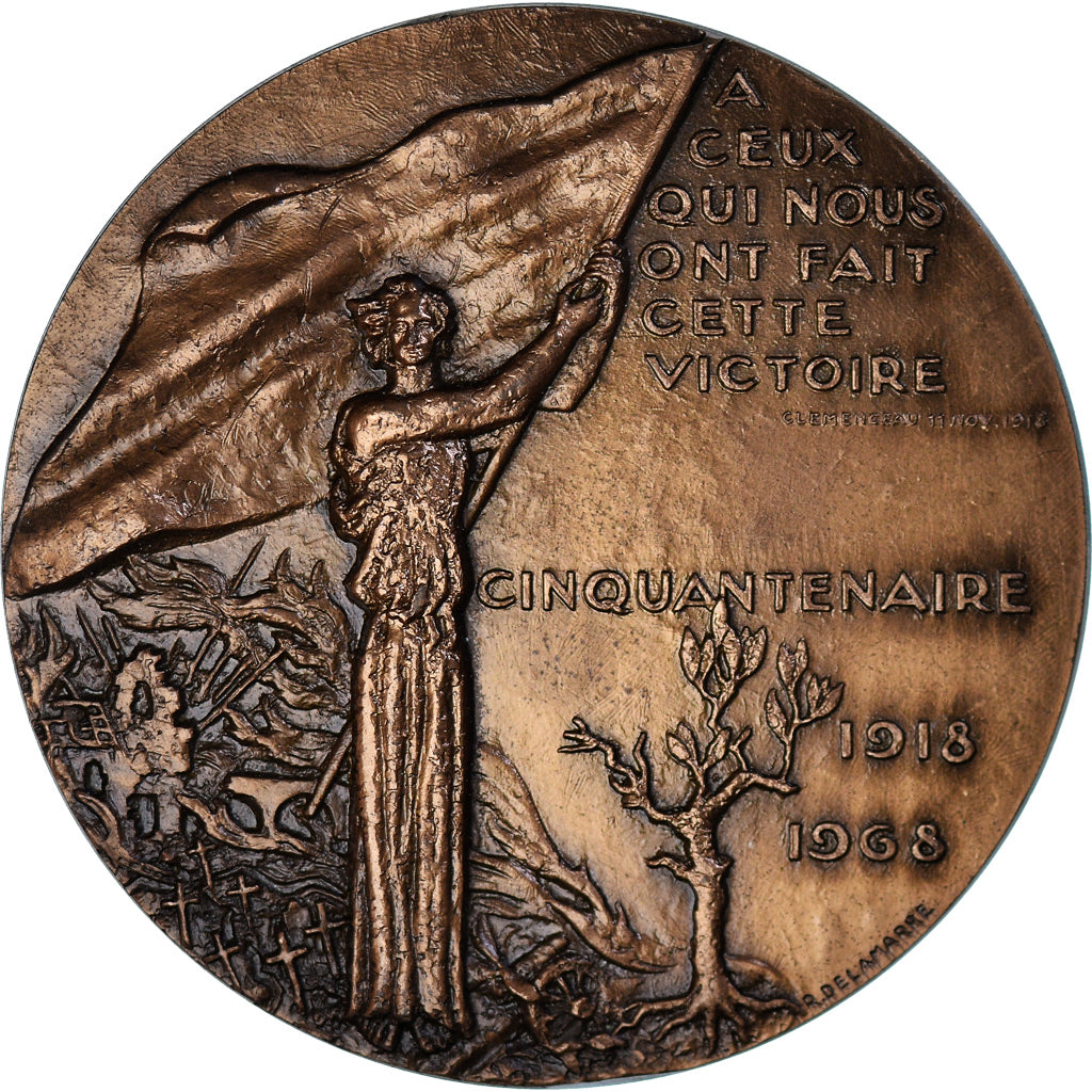 França, medalha, Quinta República Francesa, Cinquantenaire de l'armistice de
