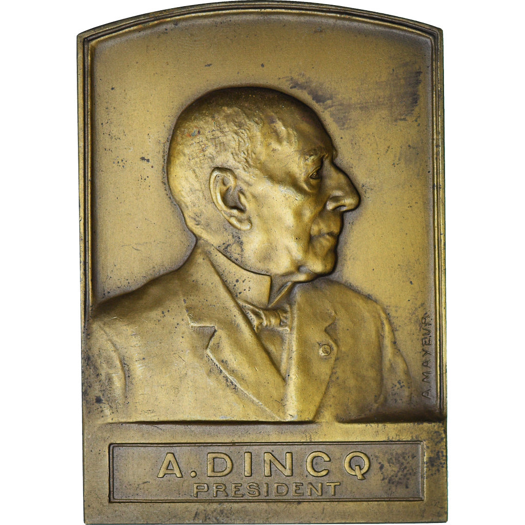 Francia, medalla, Cinquantenaire des Mines de Bruay, A. Dincq, 1923, Mayeur