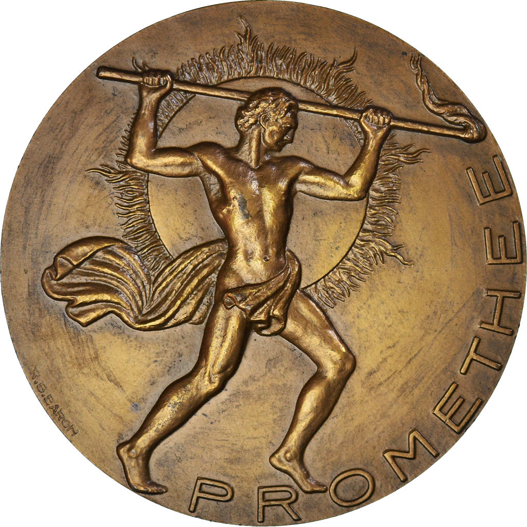 France, Medal, Prométhée - Aniche Cité de Kopierre - Le Verre, Le charbon
