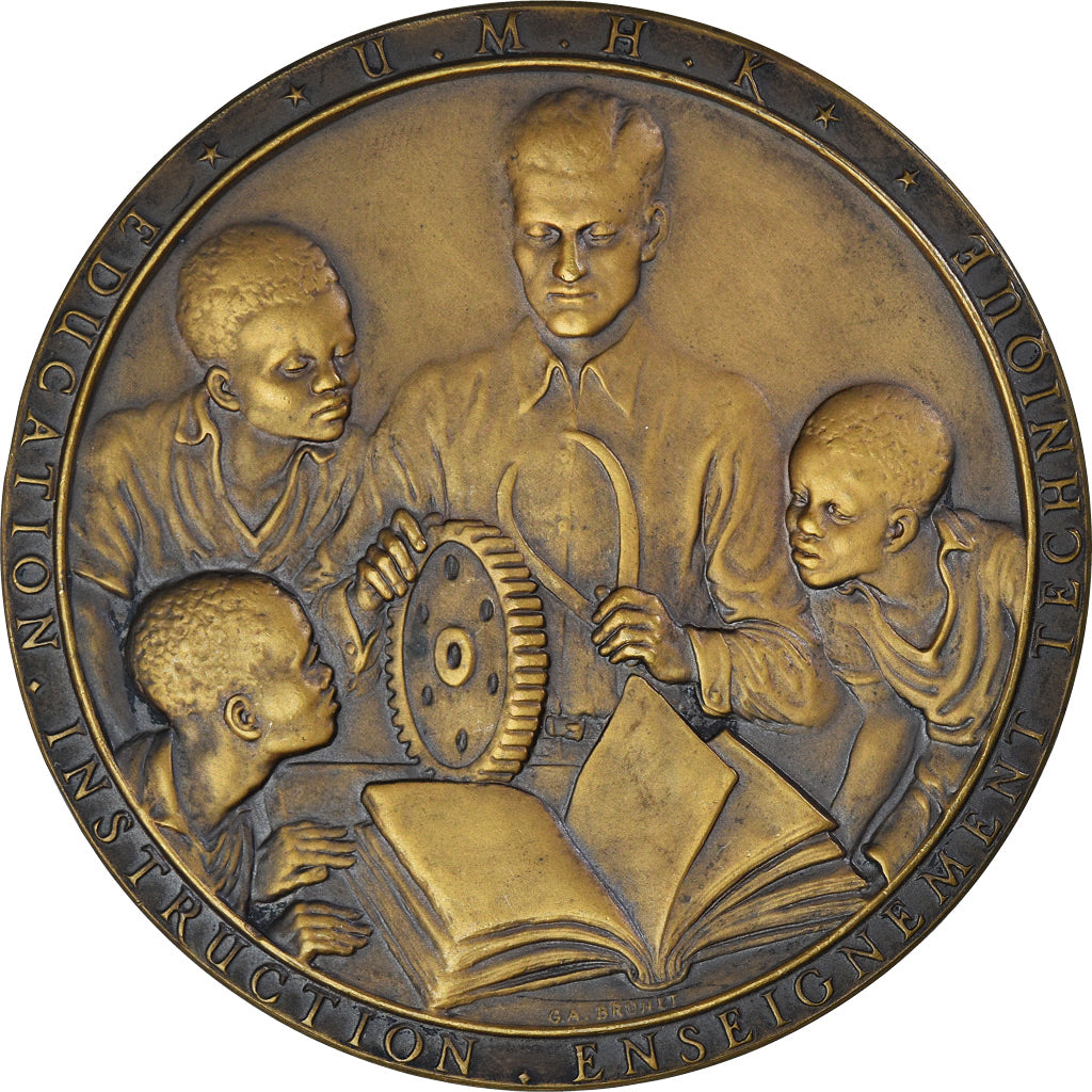 France, Medal, Union Minière du Haut-Katanga, Business & industry, 1956