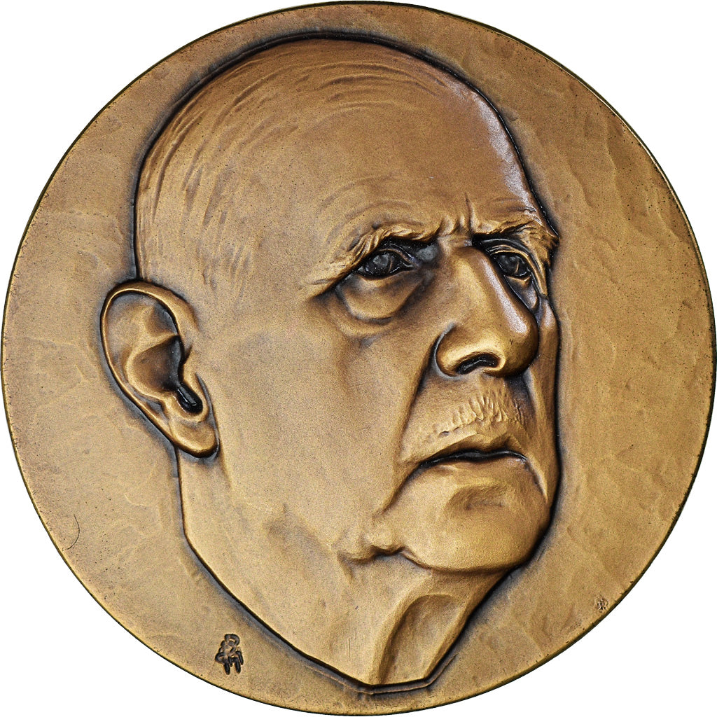 Francja, medal, Charles De Gaulle, Politics, J. Balme, AU(55-58), Brązowy