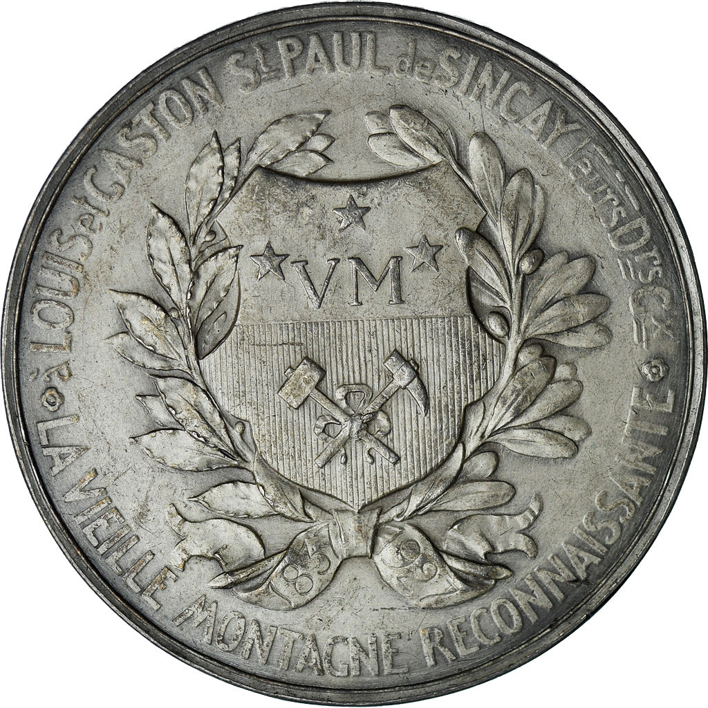 Francia, medalla, La Vielle Montagne Reconnaissante - Louis et Gaston St Paul de