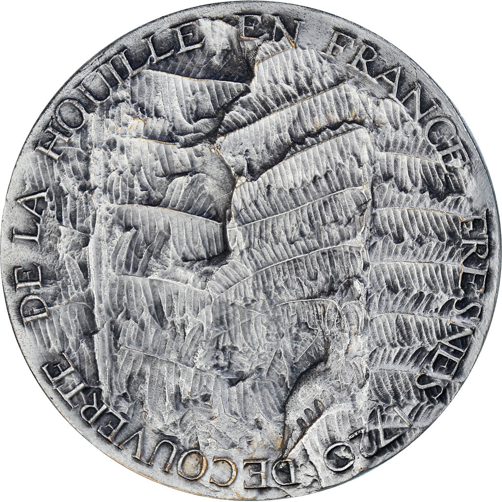 Frankreich, Medaille, Découverte de la Houille en France - Fresne 1720